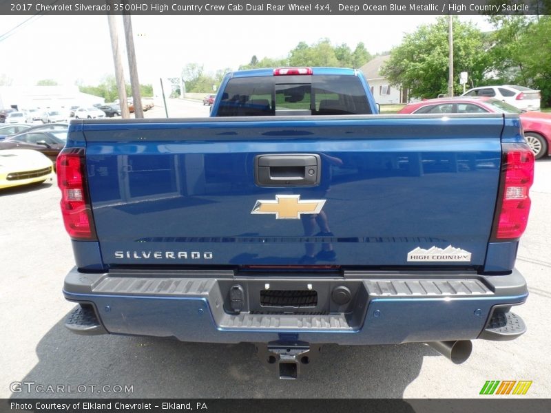 Deep Ocean Blue Metallic / High Country Saddle 2017 Chevrolet Silverado 3500HD High Country Crew Cab Dual Rear Wheel 4x4