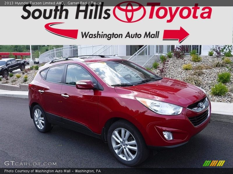 Garnet Red / Taupe 2013 Hyundai Tucson Limited AWD