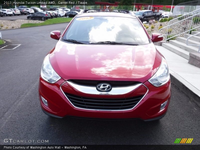 Garnet Red / Taupe 2013 Hyundai Tucson Limited AWD
