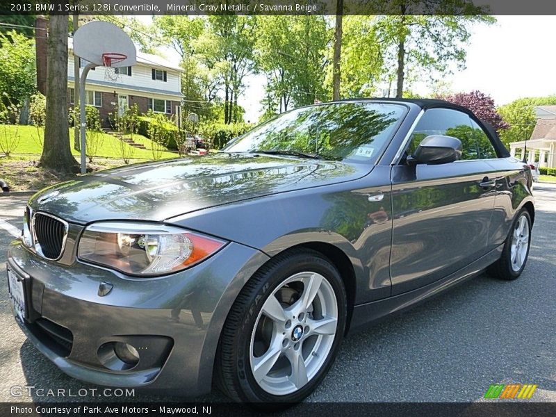 Mineral Gray Metallic / Savanna Beige 2013 BMW 1 Series 128i Convertible