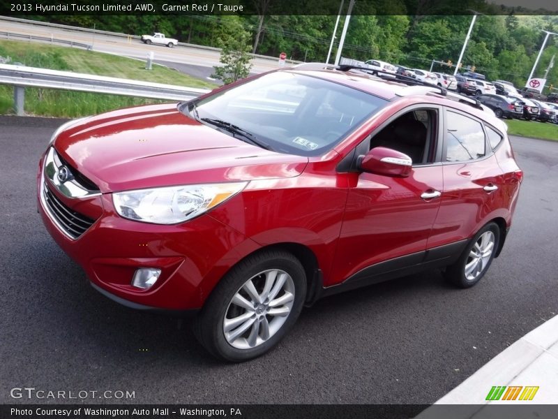 Garnet Red / Taupe 2013 Hyundai Tucson Limited AWD