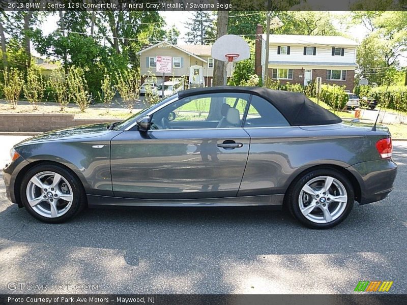 Mineral Gray Metallic / Savanna Beige 2013 BMW 1 Series 128i Convertible