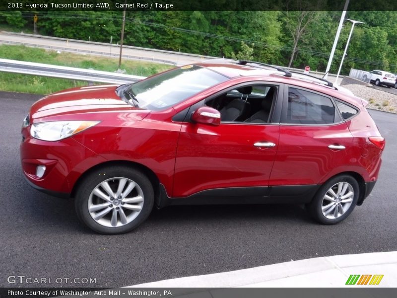 Garnet Red / Taupe 2013 Hyundai Tucson Limited AWD