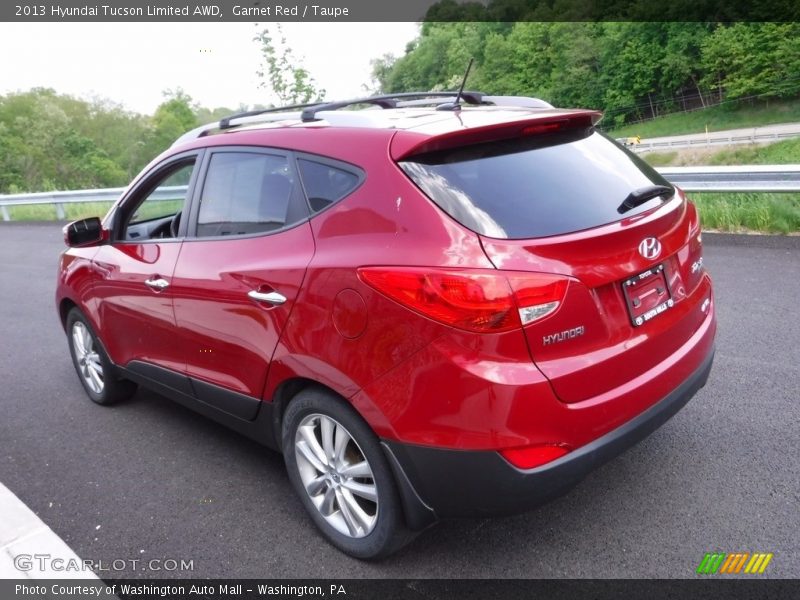 Garnet Red / Taupe 2013 Hyundai Tucson Limited AWD