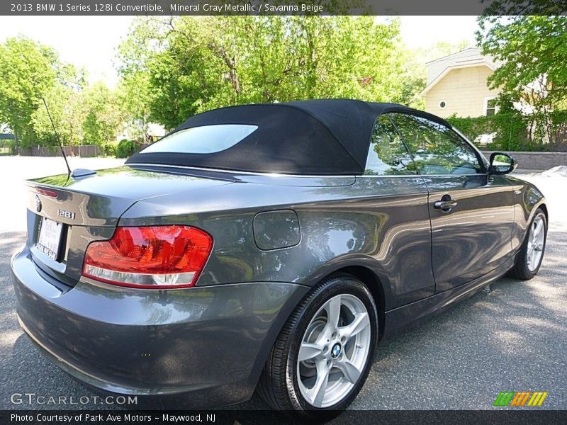 Mineral Gray Metallic / Savanna Beige 2013 BMW 1 Series 128i Convertible