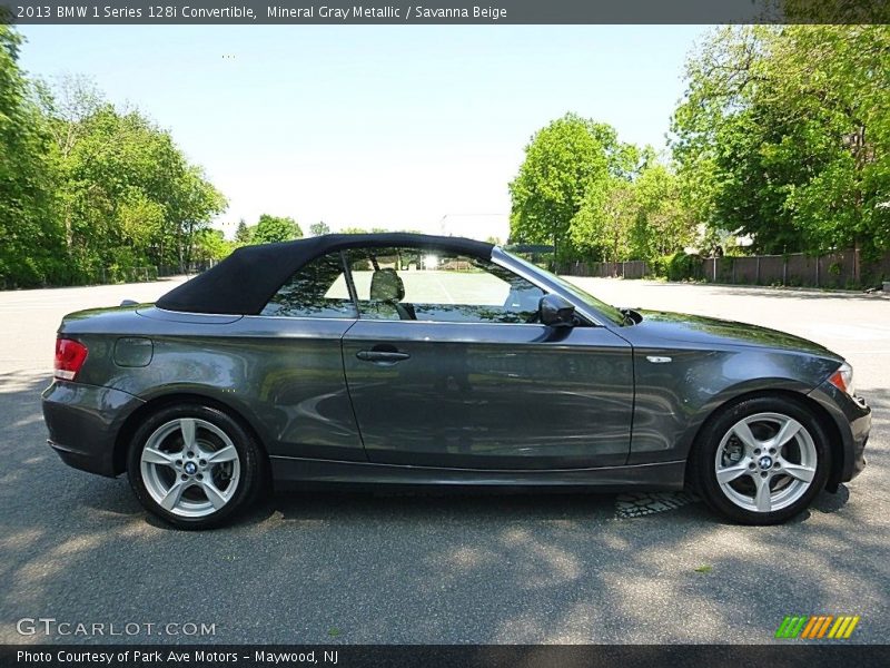 Mineral Gray Metallic / Savanna Beige 2013 BMW 1 Series 128i Convertible