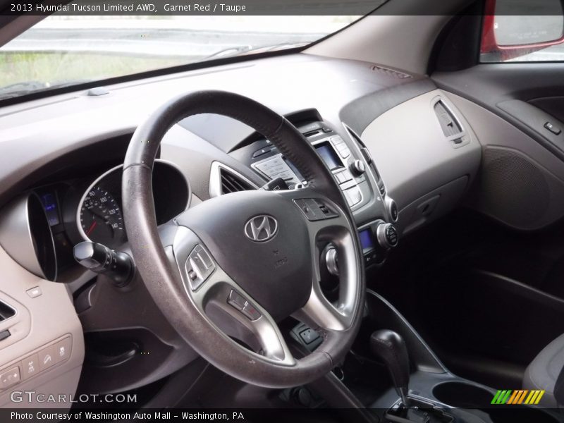 Garnet Red / Taupe 2013 Hyundai Tucson Limited AWD