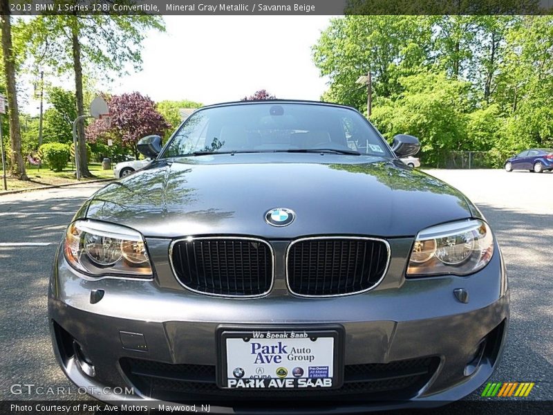 Mineral Gray Metallic / Savanna Beige 2013 BMW 1 Series 128i Convertible