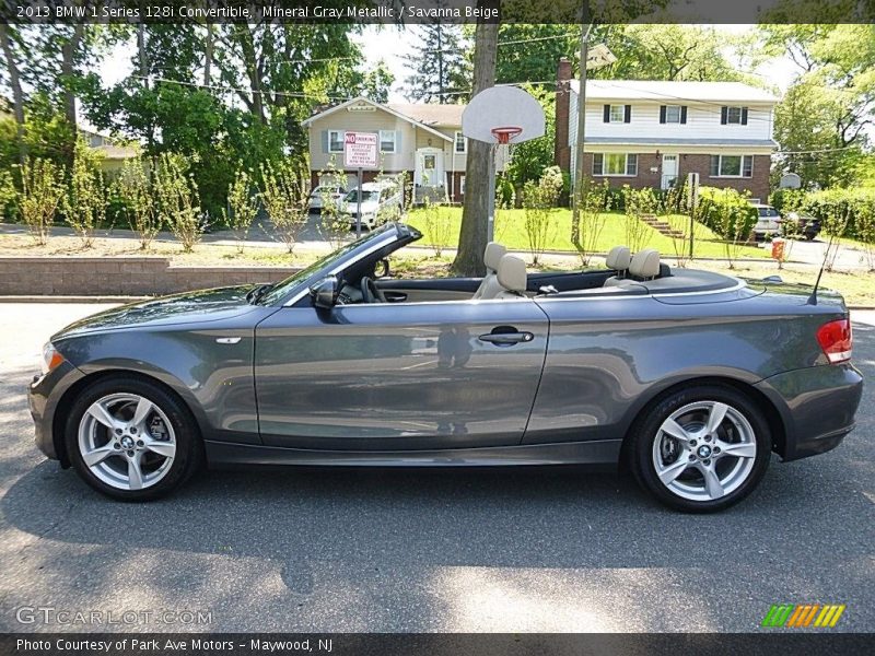 Mineral Gray Metallic / Savanna Beige 2013 BMW 1 Series 128i Convertible