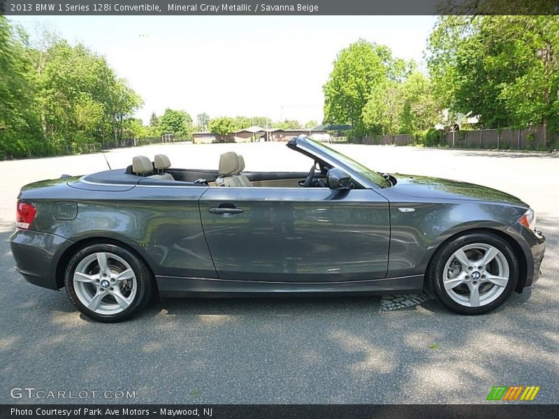 Mineral Gray Metallic / Savanna Beige 2013 BMW 1 Series 128i Convertible