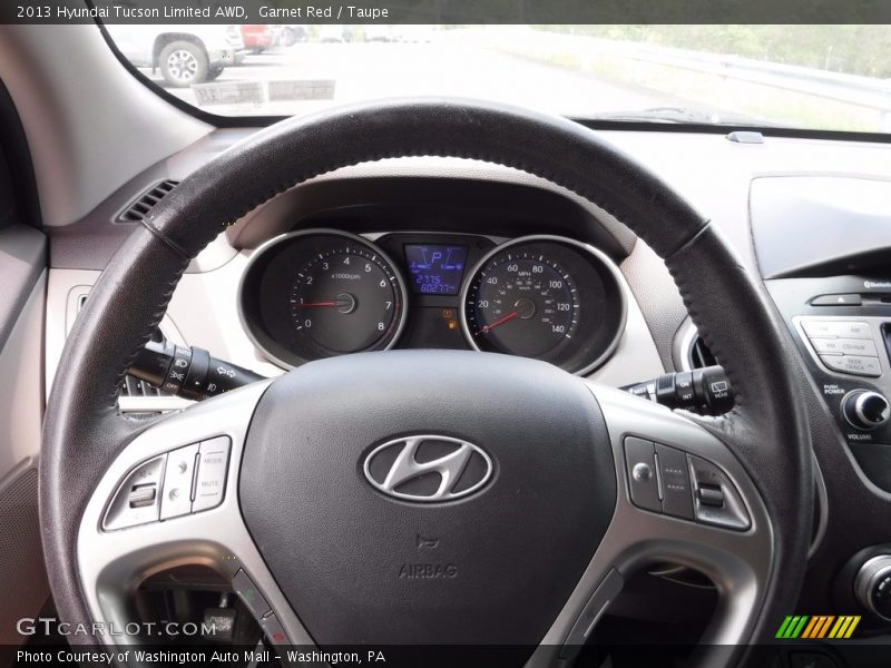 Garnet Red / Taupe 2013 Hyundai Tucson Limited AWD