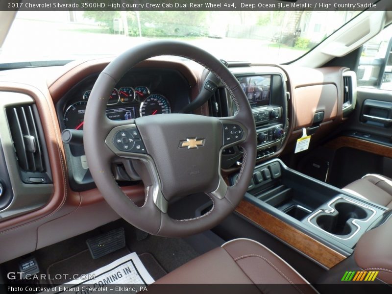  2017 Silverado 3500HD High Country Crew Cab Dual Rear Wheel 4x4 High Country Saddle Interior