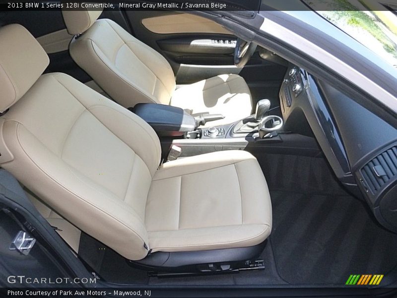 Mineral Gray Metallic / Savanna Beige 2013 BMW 1 Series 128i Convertible