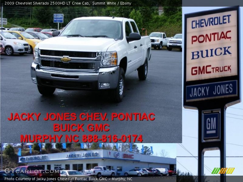 Summit White / Ebony 2009 Chevrolet Silverado 2500HD LT Crew Cab