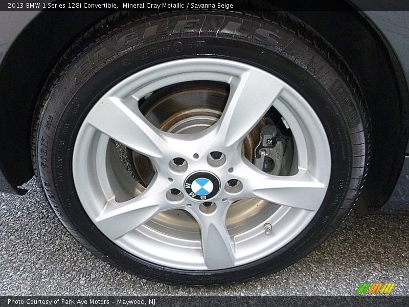 Mineral Gray Metallic / Savanna Beige 2013 BMW 1 Series 128i Convertible
