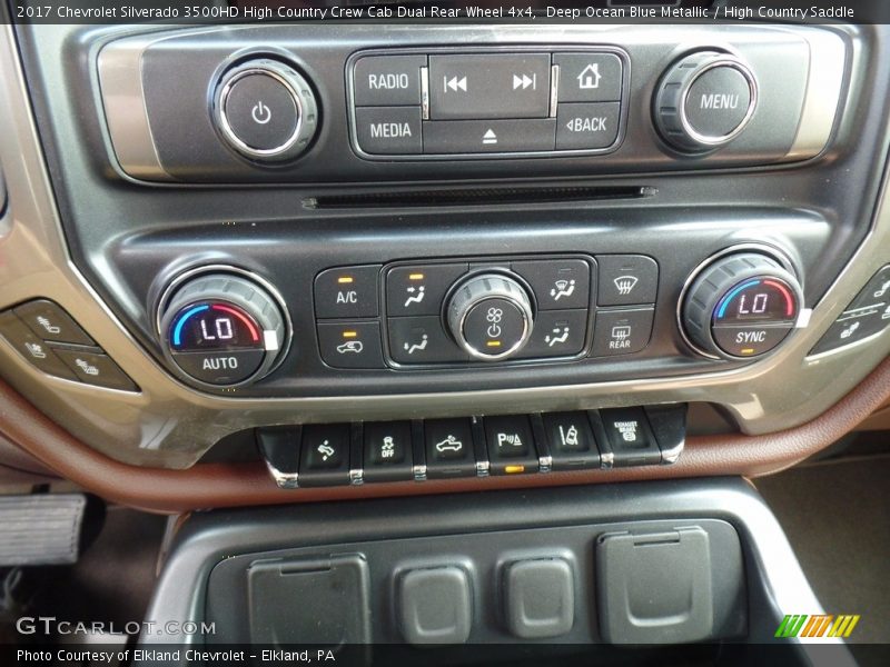 Deep Ocean Blue Metallic / High Country Saddle 2017 Chevrolet Silverado 3500HD High Country Crew Cab Dual Rear Wheel 4x4
