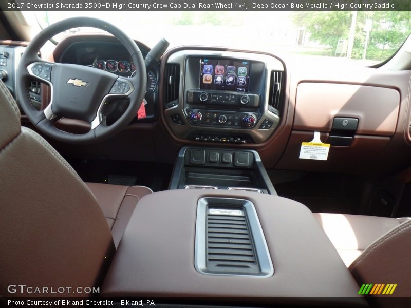 Deep Ocean Blue Metallic / High Country Saddle 2017 Chevrolet Silverado 3500HD High Country Crew Cab Dual Rear Wheel 4x4