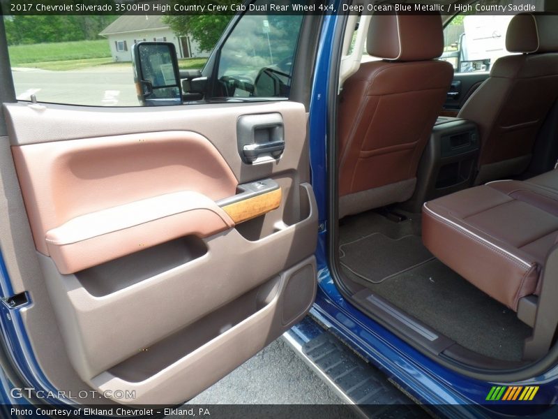 Deep Ocean Blue Metallic / High Country Saddle 2017 Chevrolet Silverado 3500HD High Country Crew Cab Dual Rear Wheel 4x4