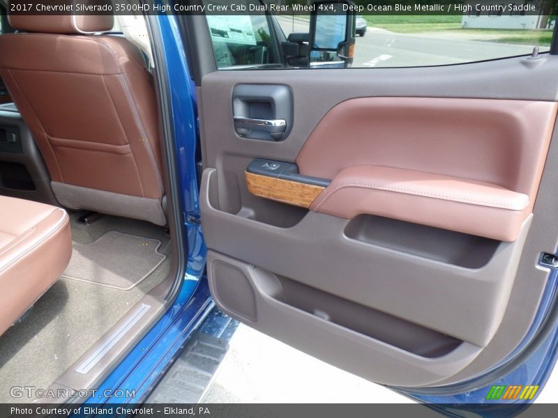 Deep Ocean Blue Metallic / High Country Saddle 2017 Chevrolet Silverado 3500HD High Country Crew Cab Dual Rear Wheel 4x4