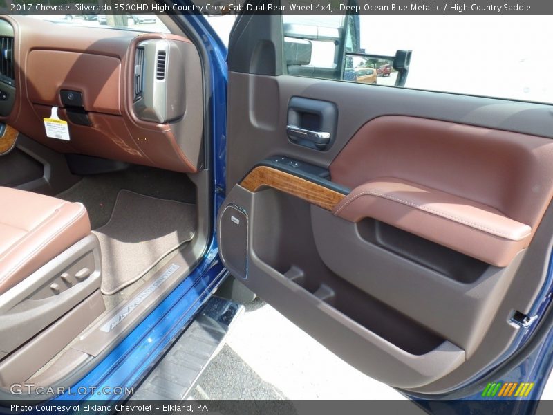Deep Ocean Blue Metallic / High Country Saddle 2017 Chevrolet Silverado 3500HD High Country Crew Cab Dual Rear Wheel 4x4