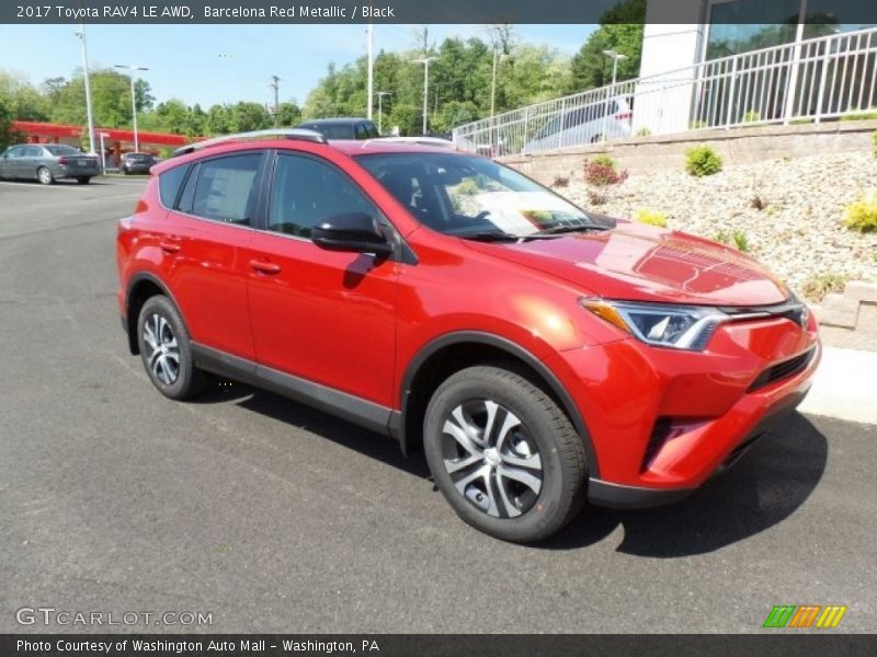 Barcelona Red Metallic / Black 2017 Toyota RAV4 LE AWD