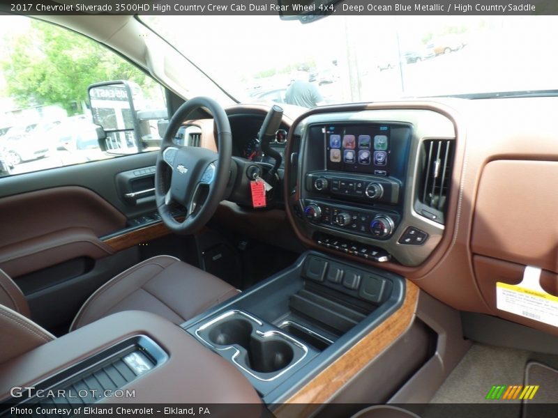 Deep Ocean Blue Metallic / High Country Saddle 2017 Chevrolet Silverado 3500HD High Country Crew Cab Dual Rear Wheel 4x4