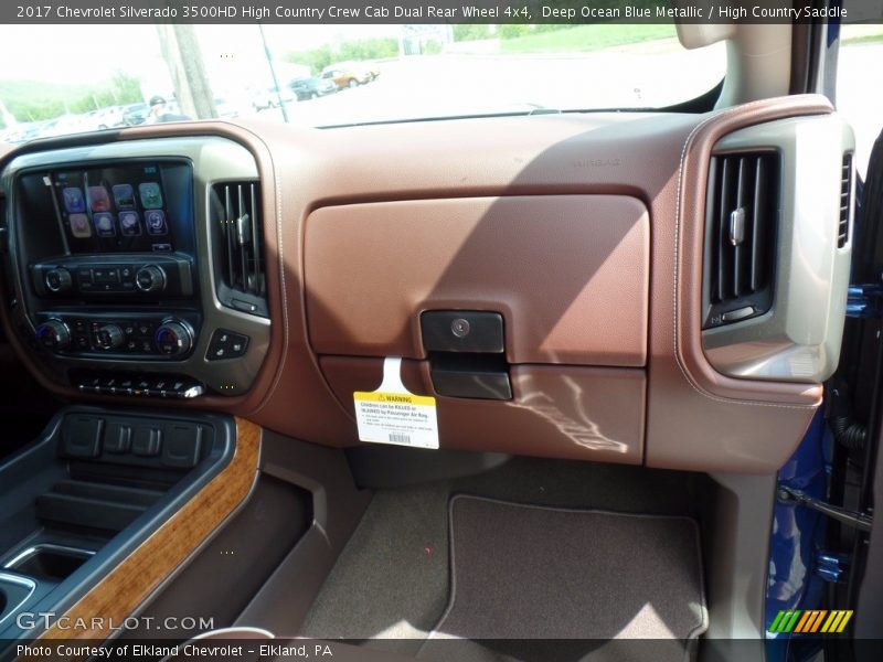 Deep Ocean Blue Metallic / High Country Saddle 2017 Chevrolet Silverado 3500HD High Country Crew Cab Dual Rear Wheel 4x4