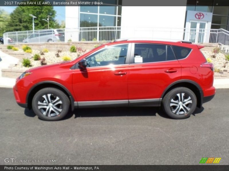 Barcelona Red Metallic / Black 2017 Toyota RAV4 LE AWD