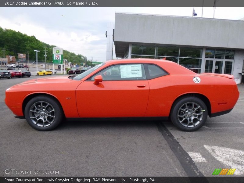 Go Mango / Black 2017 Dodge Challenger GT AWD