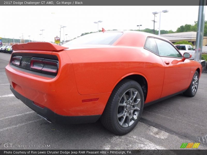Go Mango / Black 2017 Dodge Challenger GT AWD