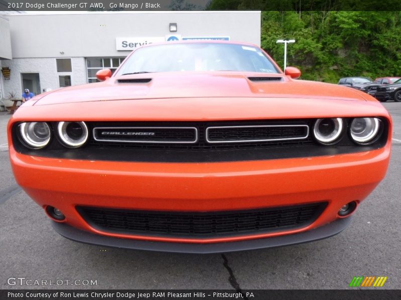 Go Mango / Black 2017 Dodge Challenger GT AWD
