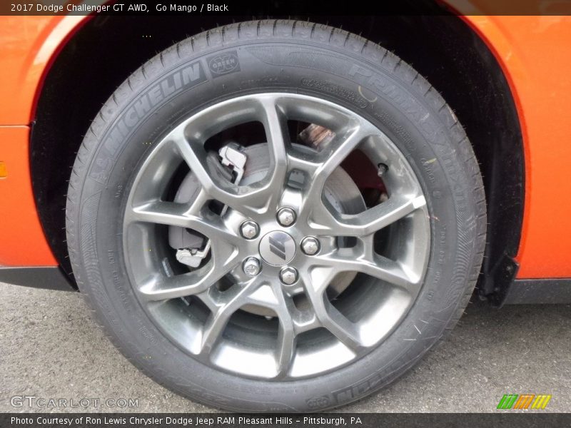 Go Mango / Black 2017 Dodge Challenger GT AWD