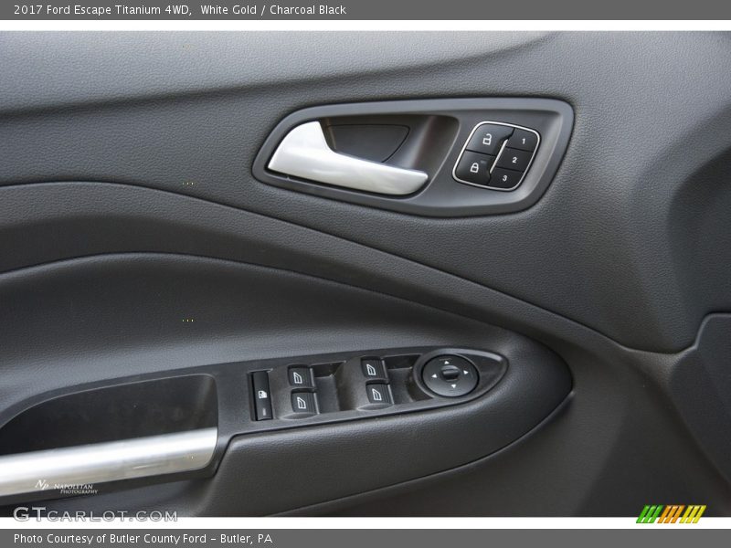 White Gold / Charcoal Black 2017 Ford Escape Titanium 4WD