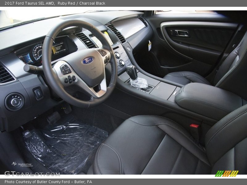 Ruby Red / Charcoal Black 2017 Ford Taurus SEL AWD