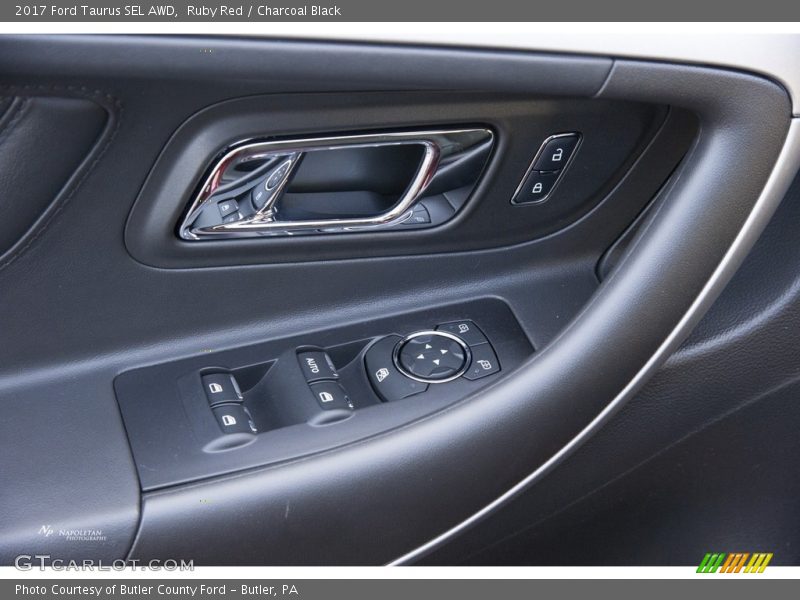 Ruby Red / Charcoal Black 2017 Ford Taurus SEL AWD