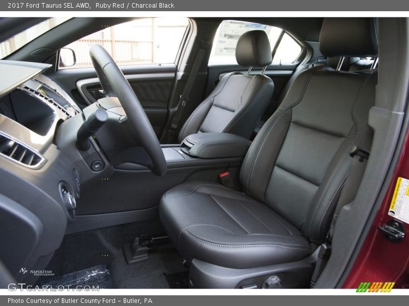 Ruby Red / Charcoal Black 2017 Ford Taurus SEL AWD