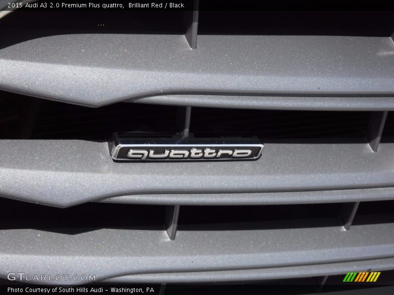 Brilliant Red / Black 2015 Audi A3 2.0 Premium Plus quattro