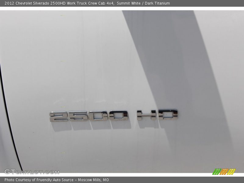 Summit White / Dark Titanium 2012 Chevrolet Silverado 2500HD Work Truck Crew Cab 4x4