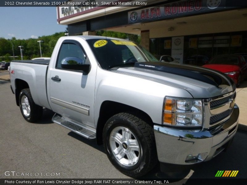 Silver Ice Metallic / Ebony 2012 Chevrolet Silverado 1500 LT Regular Cab 4x4