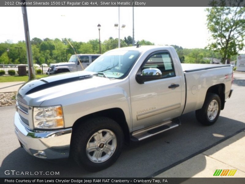 Silver Ice Metallic / Ebony 2012 Chevrolet Silverado 1500 LT Regular Cab 4x4