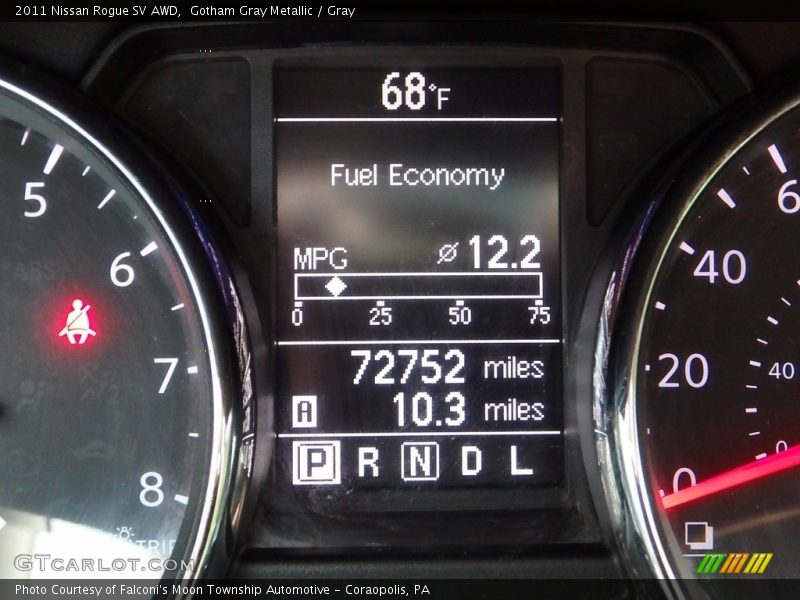 Gotham Gray Metallic / Gray 2011 Nissan Rogue SV AWD