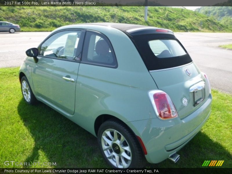 Latte Menta (Mint) / Nero (Black) 2017 Fiat 500c Pop