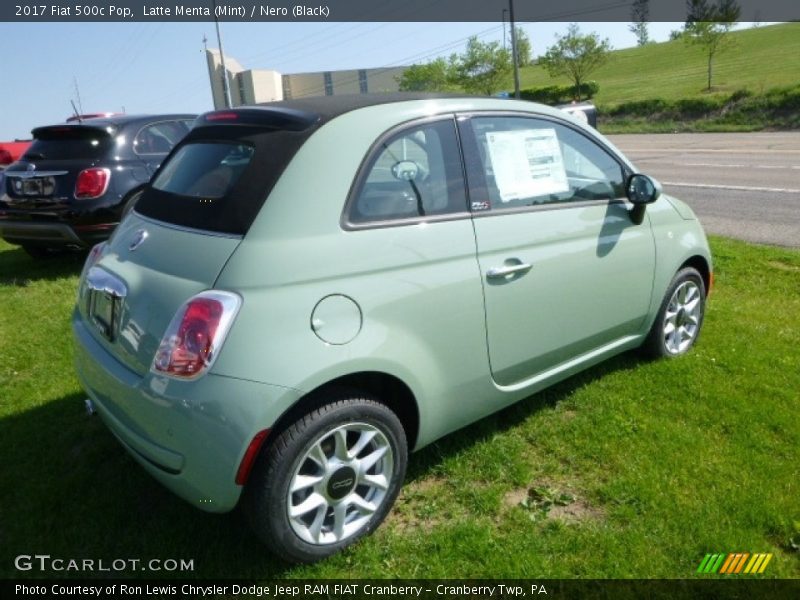 Latte Menta (Mint) / Nero (Black) 2017 Fiat 500c Pop
