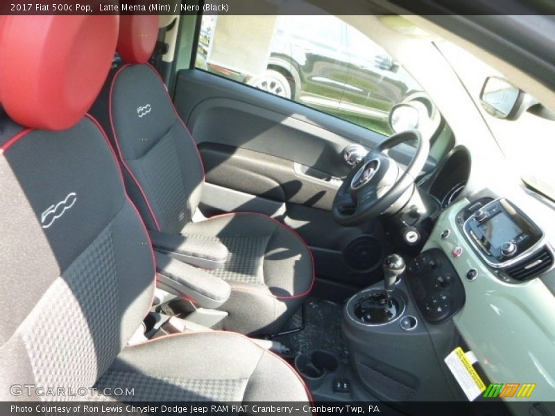 Latte Menta (Mint) / Nero (Black) 2017 Fiat 500c Pop
