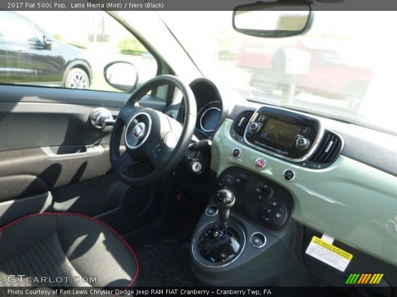 Latte Menta (Mint) / Nero (Black) 2017 Fiat 500c Pop