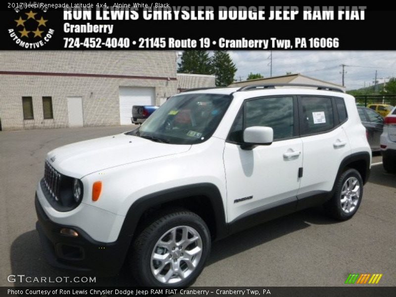 Alpine White / Black 2017 Jeep Renegade Latitude 4x4