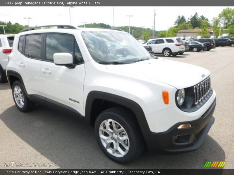 Alpine White / Black 2017 Jeep Renegade Latitude 4x4