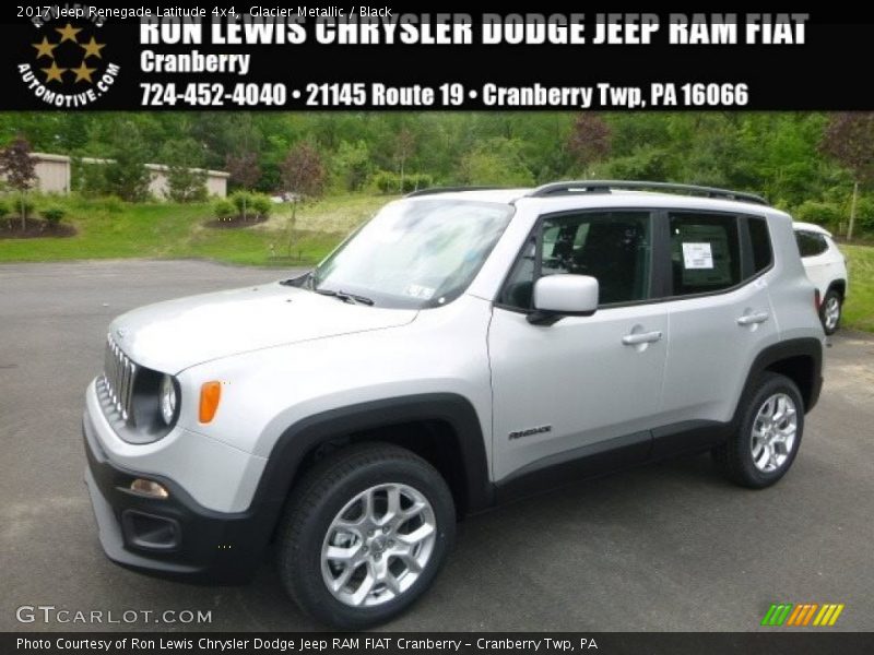Glacier Metallic / Black 2017 Jeep Renegade Latitude 4x4