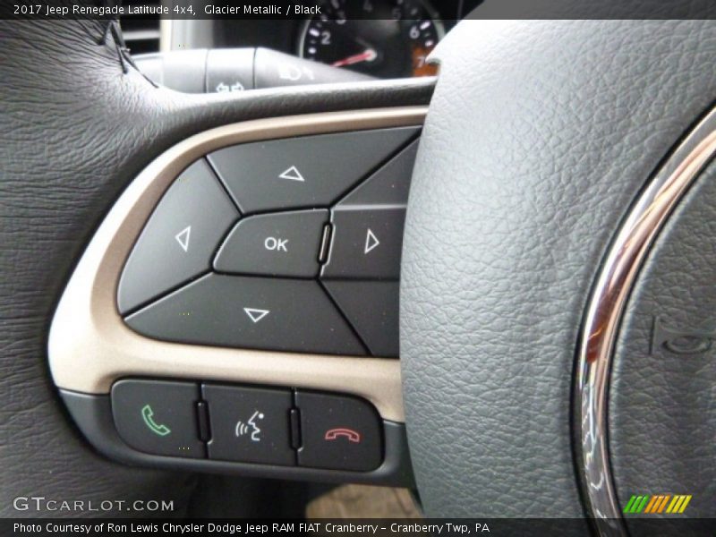 Glacier Metallic / Black 2017 Jeep Renegade Latitude 4x4