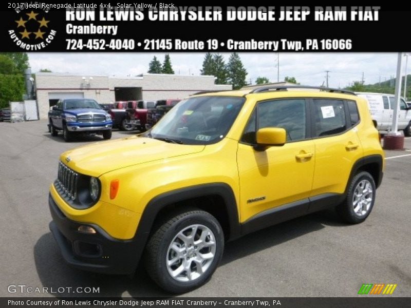 Solar Yellow / Black 2017 Jeep Renegade Latitude 4x4